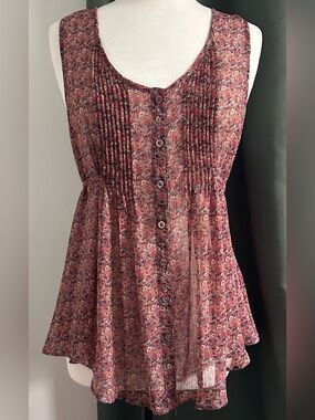 American Rag Floral Sleeveless Top